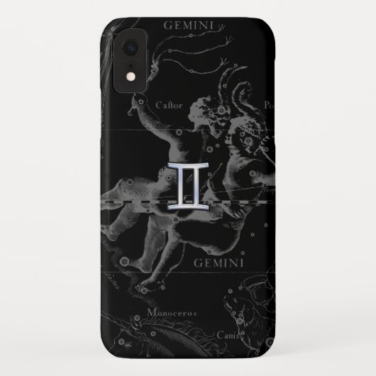 HeveliusのGemini〔占星術の〕十二宮図シンボルのようなクロム Case-Mate iPhoneケース (裏面)