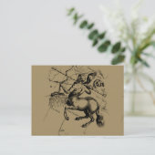 Heveliusを刻む射手座の星座の地図 ポストカード (スタンド正面)