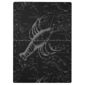 Heveliusを刻む蟹座の星座のヴィンテージ クリップボード (裏面)