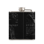 Heveliusマップ上のアクエリアスのようなクロム フラスク (裏面)