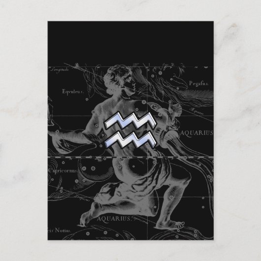 Heveliusマップ上のアクエリアスのようなクロム ポストカード (正面)