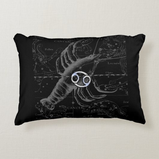 Hevelius上のクロムのような癌の〔占星術の〕十二宮図のサイン アクセントクッション (正面)