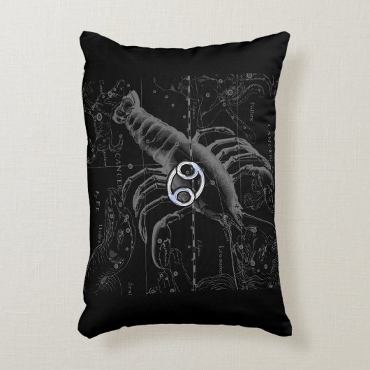 Hevelius上のクロムのような癌の〔占星術の〕十二宮図のサイン アクセントクッション (正面(垂直))
