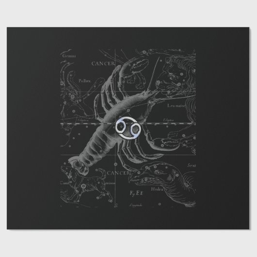 Hevelius上のクロムのような癌の〔占星術の〕十二宮図のサイン ラッピングペーパー (フラット)