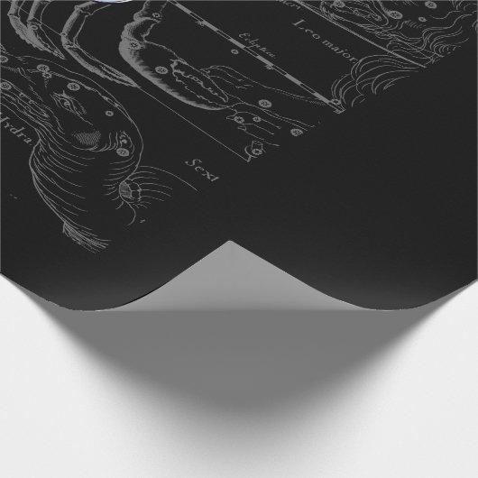 Hevelius上のクロムのような癌の〔占星術の〕十二宮図のサイン ラッピングペーパー (角)