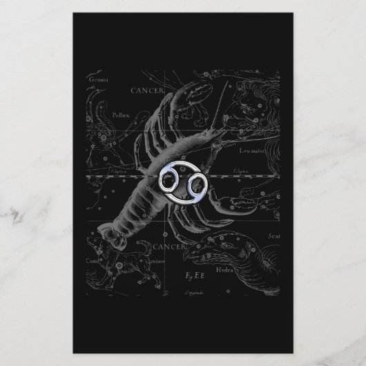 Hevelius上のクロムのような癌の〔占星術の〕十二宮図のサイン 便箋 (正面)