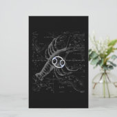 Hevelius上のクロムのような癌の〔占星術の〕十二宮図のサイン 便箋 (スタンド正面)