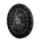 Hevelius版木、銅版、版画上のがん徴候のようなクロム ダーツボード (正面右)