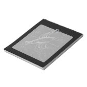 Hevelius版木、銅版、版画上のがん徴候のようなクロム ノートパッド (回転)