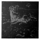 Hevelius著スタイリッシュなヴィンテージの牡羊座の星座 タイル (正面)
