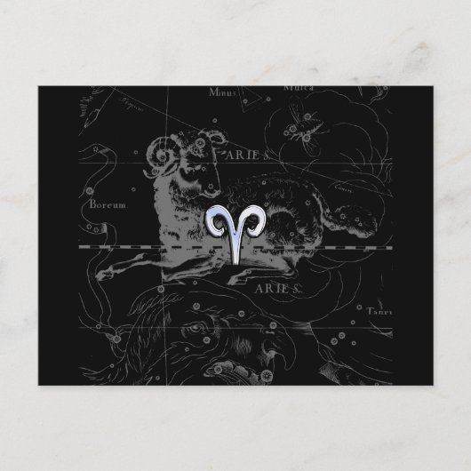 Hevelius 1690のクロムライクアリー〔占星術の〕十二宮図シンボル ポストカード (正面)