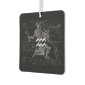 Hevelius 1690のクロームのようなアクエリアス〔占星術の〕十二宮図サイン カーエアーフレッシュナー (左)