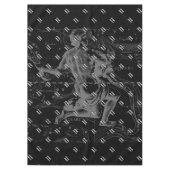 Hevelius 1690のクロームのようなアクエリアス〔占星術の〕十二宮図サイン テーブルクロス (正面)