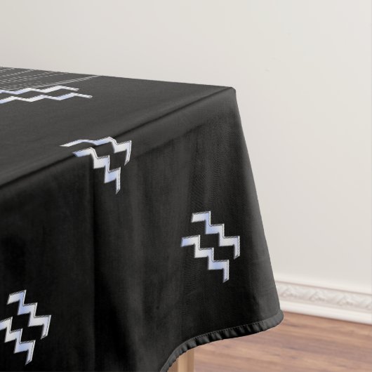 Hevelius 1690のクロームのようなアクエリアス〔占星術の〕十二宮図サイン テーブルクロス (インサイチュ)