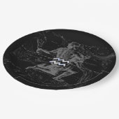Hevelius 1690のクロームのようなアクエリアス〔占星術の〕十二宮図サイン ペーパープレート (アングル)