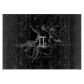 Hevelius 1690のクロームのようなジェミニ〔占星術の〕十二宮図サイン カッティングボード (正面)