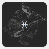 Hevelius 1690のクロームのような〔占星術の〕十二宮図サイン スクエアシール (正面)