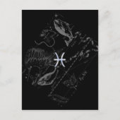 Hevelius 1690のクロームのような〔占星術の〕十二宮図サイン ポストカード (正面)