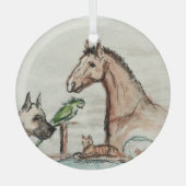 Hevener氏の協力 ガラスオーナメント (正面)