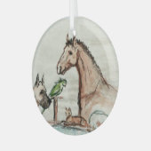 Hevener氏の協力 ガラスオーナメント (正面左)