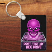Hexドライブをテストしない – スカル キーホルダー (正面)