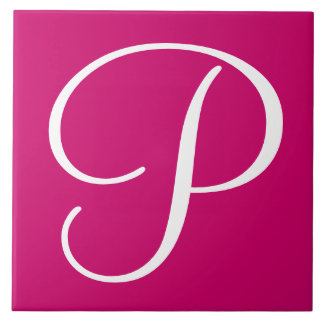 Hex cc0066色数モノグラムセラミックタイル タイル