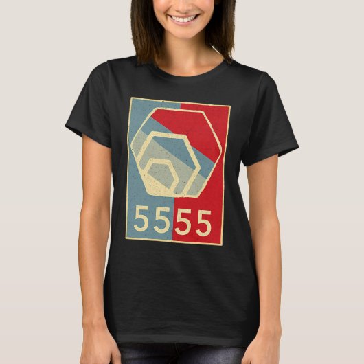 HEX Crypto by Richard Heart 5555 Days HEX Staking Tシャツ (正面)