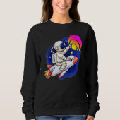 Hex Crypto Moon Man Cute Rocket Cryptocurrency Sta スウェットシャツ (正面)