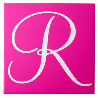 Hex ff0099色数モノグラムセラミックタイル タイル