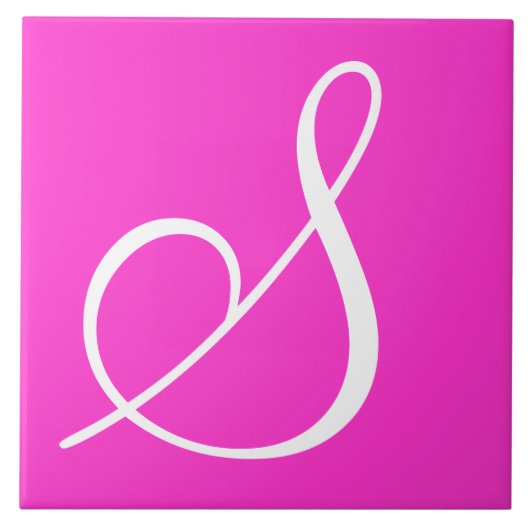 Hex ff33cc色番号モノグラムセラミックタイル タイル (正面)