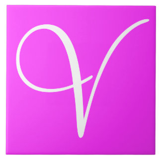 Hex ff33ff色番号モノグラムセラミックタイル タイル