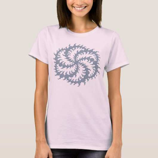 "Hex Julia Set" Crop Circle Shirt Tシャツ (正面)