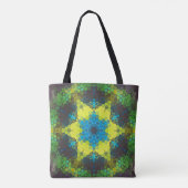 Hex Mandala Green Yellow and Blue トートバッグ (裏面)