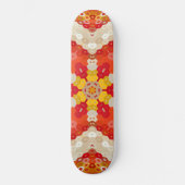 Hex Mandala Red and Yellow スケートボード (正面)