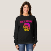Hex Momこの女の子はHex Hodl Hex Cryptocurrencicを愛する スウェットシャツ (正面フル)