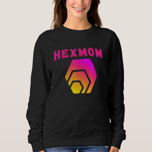 Hex Momこの女の子はHex Hodl Hex Cryptocurrencicを愛する スウェットシャツ (正面)