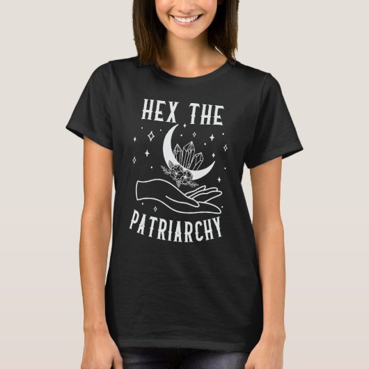 Hex The Patriarchy Feminist Tarot Witch Feminism Tシャツ (正面)
