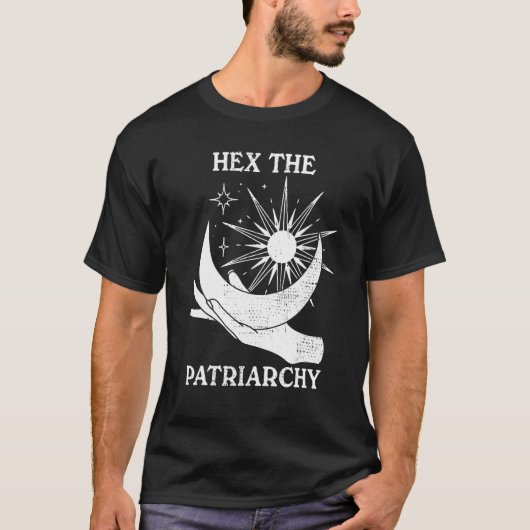 Hex The Patriarchy Halloween Feminist Witch Witche Tシャツ (正面)