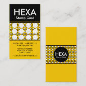hexaスタンプ・カード（色のカスタマイズ可能） 名刺 (正面/裏面)