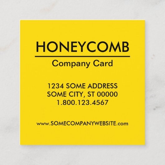 hexaハニカム社カード スクエア名刺 (裏面)