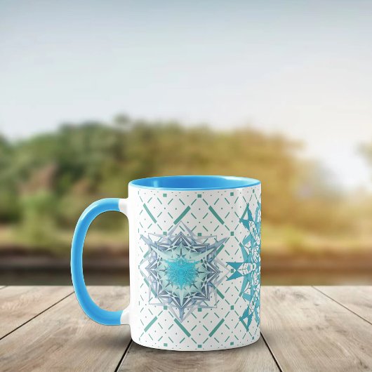 Hexa triangles yantra花びら マグカップ