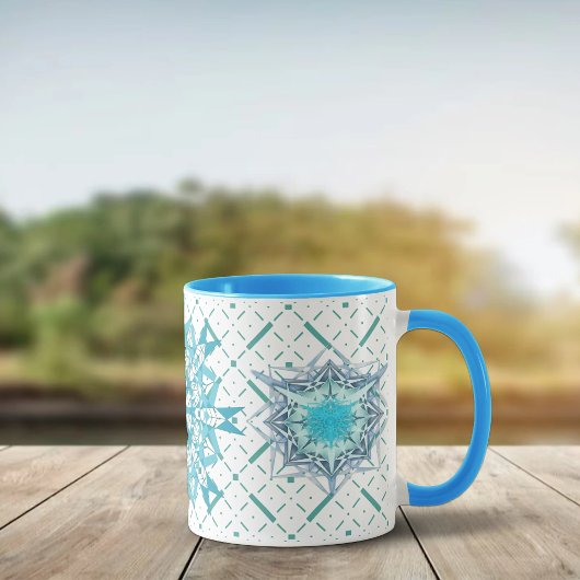 Hexa triangles yantra花びら マグカップ