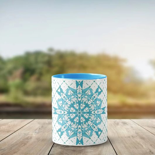 Hexa triangles yantra花びら マグカップ