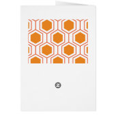 Hexagon abstract geometrical pattern in orange and (裏面)