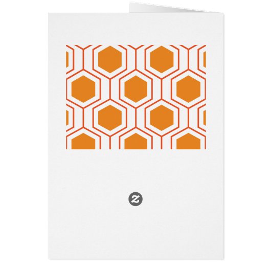 Hexagon abstract geometrical pattern in orange and (裏面)