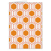 Hexagon abstract geometrical pattern in orange and (正面)