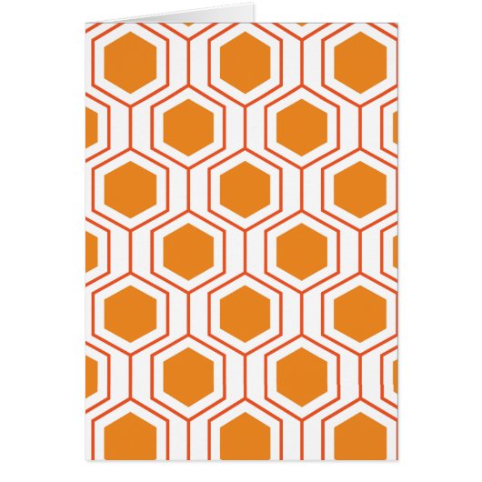 Hexagon abstract geometrical pattern in orange and (正面)