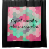 Hexagon black シャワーカーテン (正面)