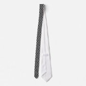 Hexagon Black & White Pattern Fashion neck Tie ネクタイ (裏面)
