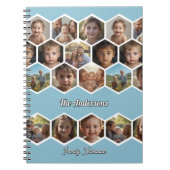 Hexagon Family Photo Collage ノートブック (正面)